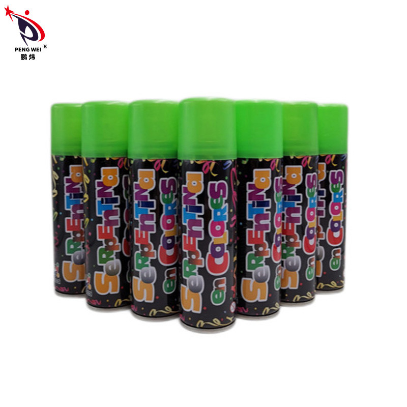 Spruzzo pazzo multicolore della corda di PENGWEI, Tin Silly String Spray Streamer