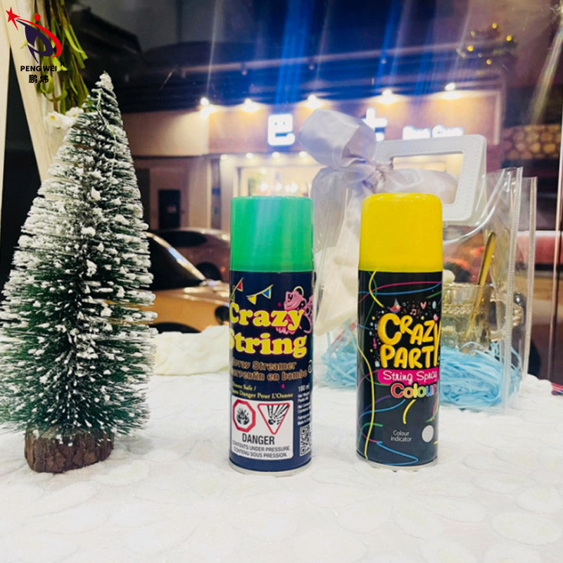 spruzzo multicolore della corda di compleanno 250ml, spruzzo pazzo del partito della corda di Natale