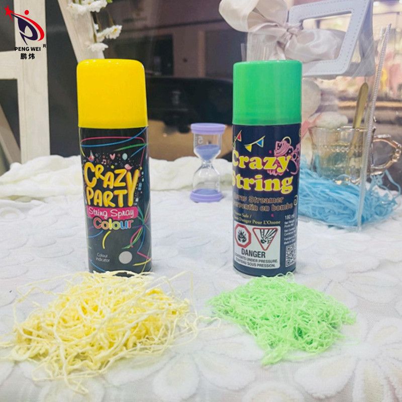 spruzzo multicolore della corda di compleanno 250ml, spruzzo pazzo del partito della corda di Natale
