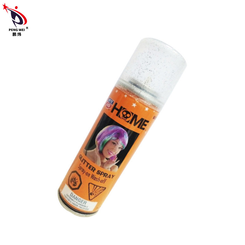 pittura di spruzzo non tossica di scintillio 85g per capelli, lacca per capelli multicolore Halloween di scintillio
