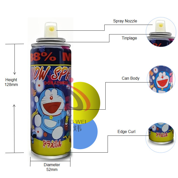 Bene durevole multicolore di Doraemon dello spruzzo artificiale falso temporaneo della neve per l'albero