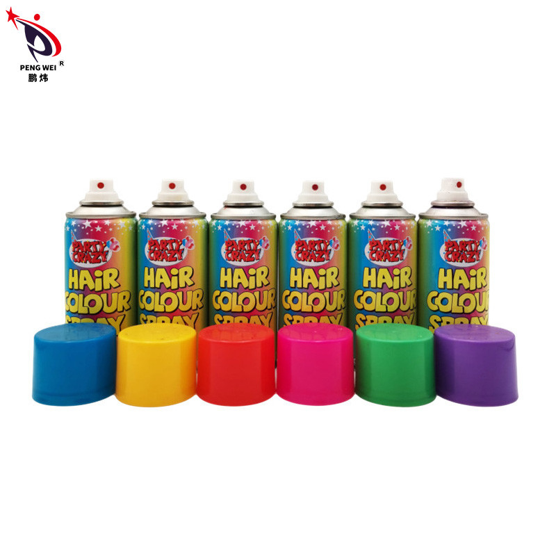 il colore lavabile dei capelli di 45x110MM spruzza i 6 colori inodori ordinati