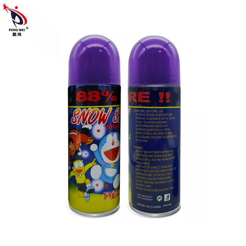 Decorazione Doraemon artificiale 250ml dello spruzzo del fiocco della neve dell'albero di Natale di compleanno di nozze