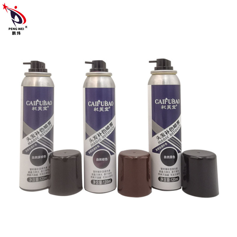 I colori dei capelli di Brown scuro del nero del ODM dell'OEM spruzzano lo spruzzo temporaneo 40*140mm di colore della radice dei capelli