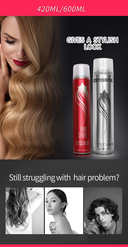 La forte nutrizione naturale dell'etichetta privata di prezzo franco fabbrica della lacca per capelli della tenuta ha personalizzato la lacca per capelli di servizio