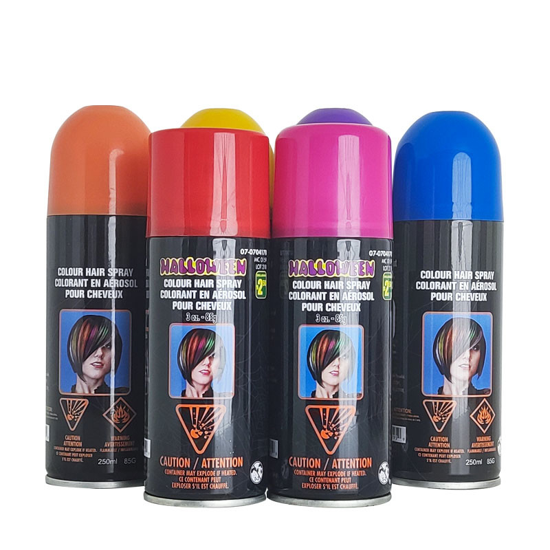 Il colore popolare dei capelli del rifornimento del partito spruzza lo spruzzo temporaneo cambiante di colore dei capelli della lacca per capelli di colore nero