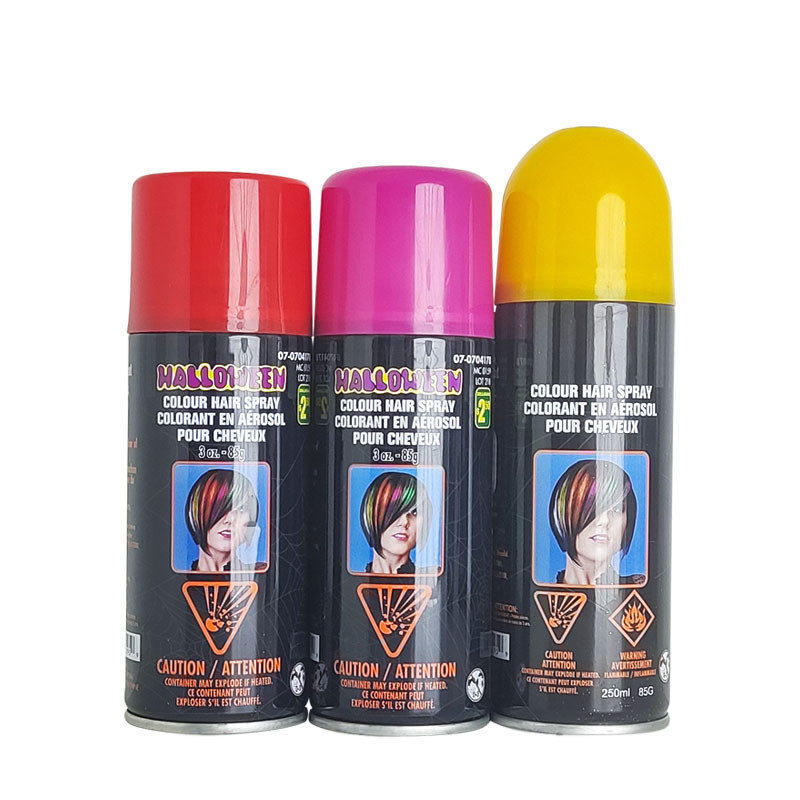 Il colore popolare dei capelli del rifornimento del partito spruzza lo spruzzo temporaneo cambiante di colore dei capelli della lacca per capelli di colore nero