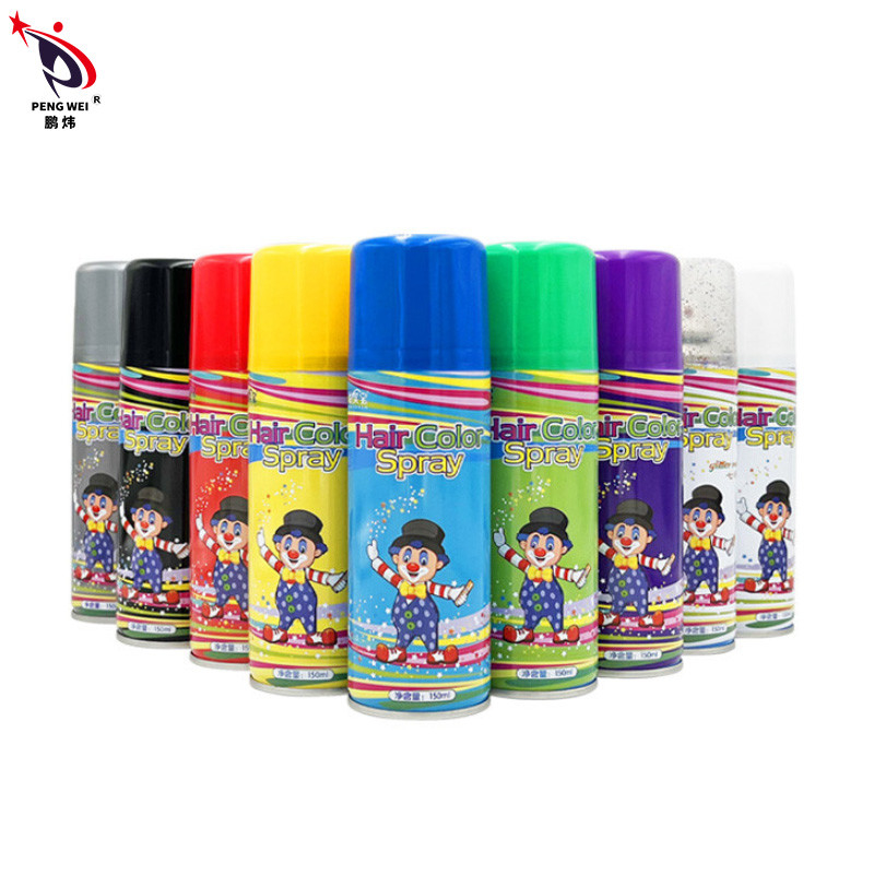 il colore temporaneo eliminabile dei capelli 250ml spruzza la designazione dei capelli spruzza la decorazione unisex del partito