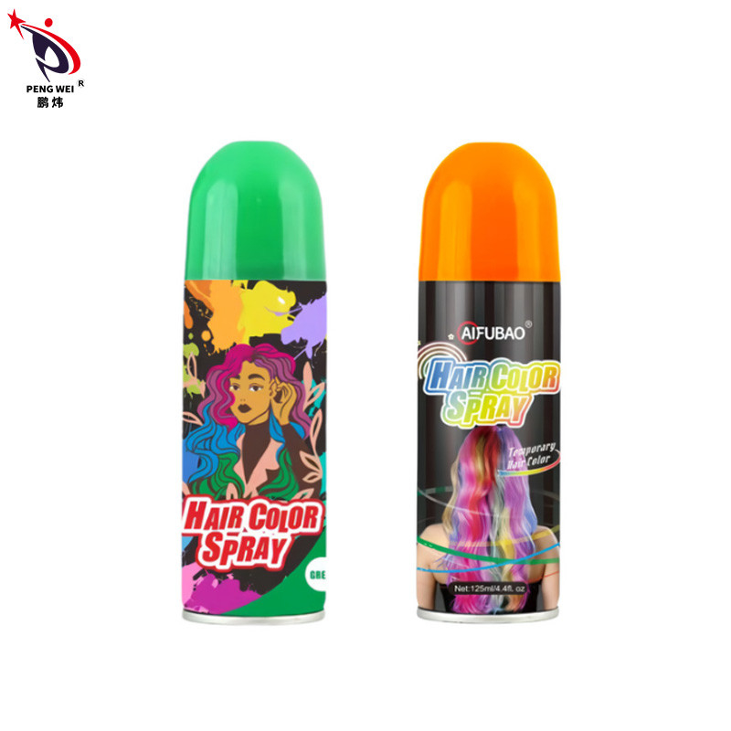 Spray OEM per i capelli 250ml Scatola di latta priva di tossine Instant Temporario Verde