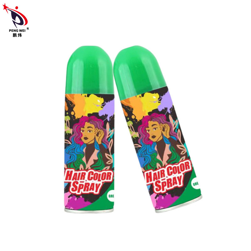 Spray OEM per i capelli 250ml Scatola di latta priva di tossine Instant Temporario Verde