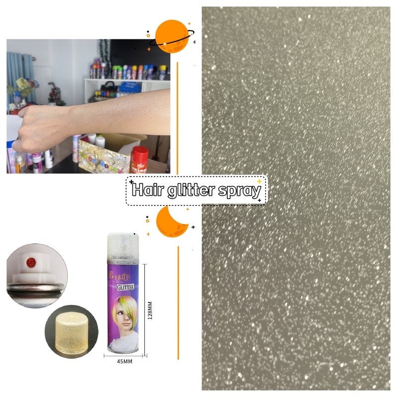 bene durevole non tossico dei capelli 200ml di scintillio dello spruzzo di colore inoffensivo dell'oro