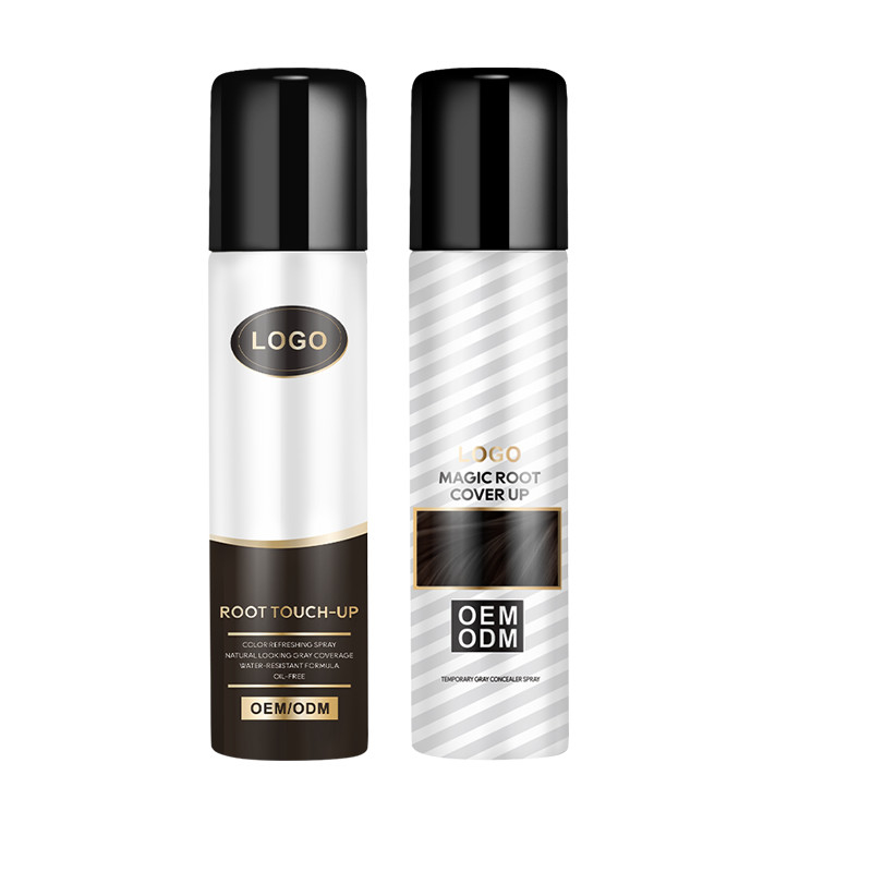 Colori per capelli di etichetta privata Spray di radice toccare fino a nascondere radici grigie in secondo