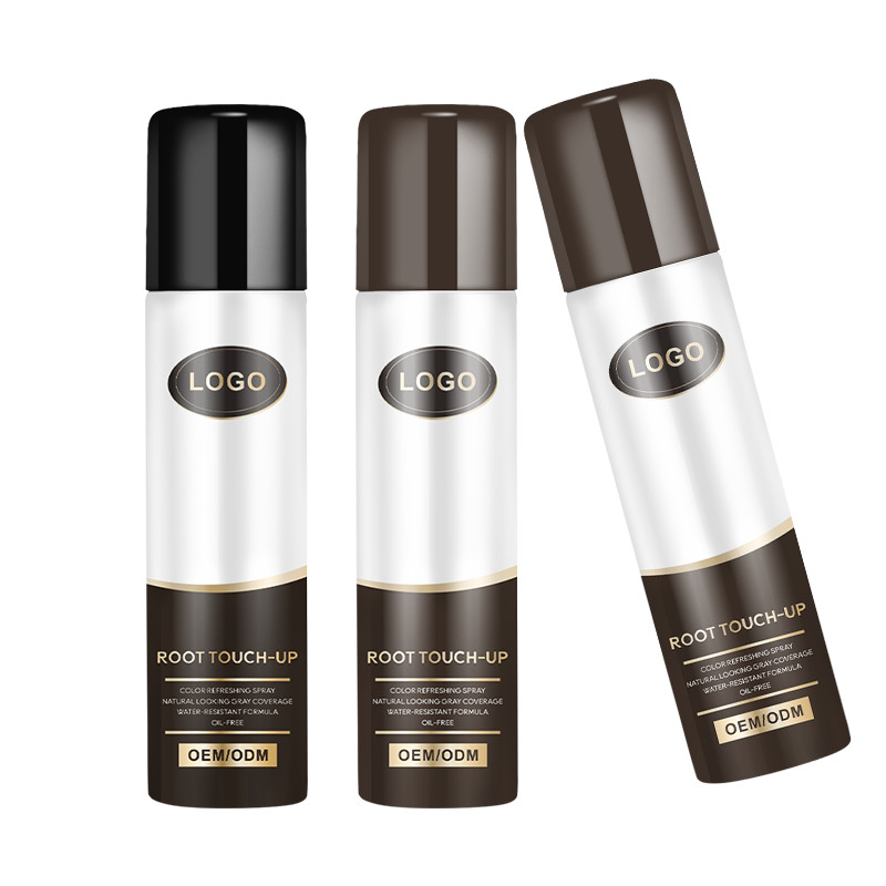 Colori per capelli di etichetta privata Spray di radice toccare fino a nascondere radici grigie in secondo
