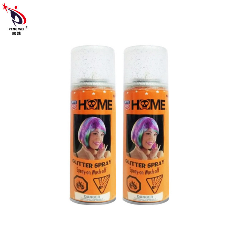 Fornitura per feste eco-friendly spray per capelli luminoso colore istantaneo lavabile per un aspetto elegante