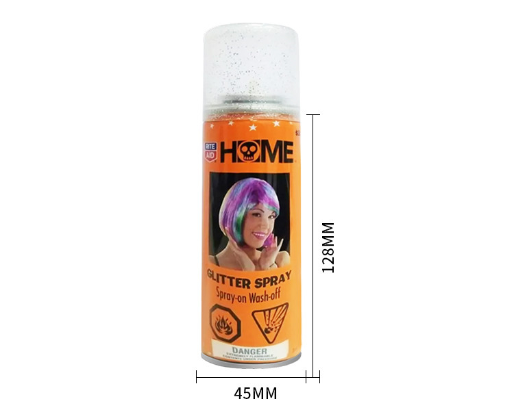 Fornitura per feste eco-friendly spray per capelli luminoso colore istantaneo lavabile per un aspetto elegante