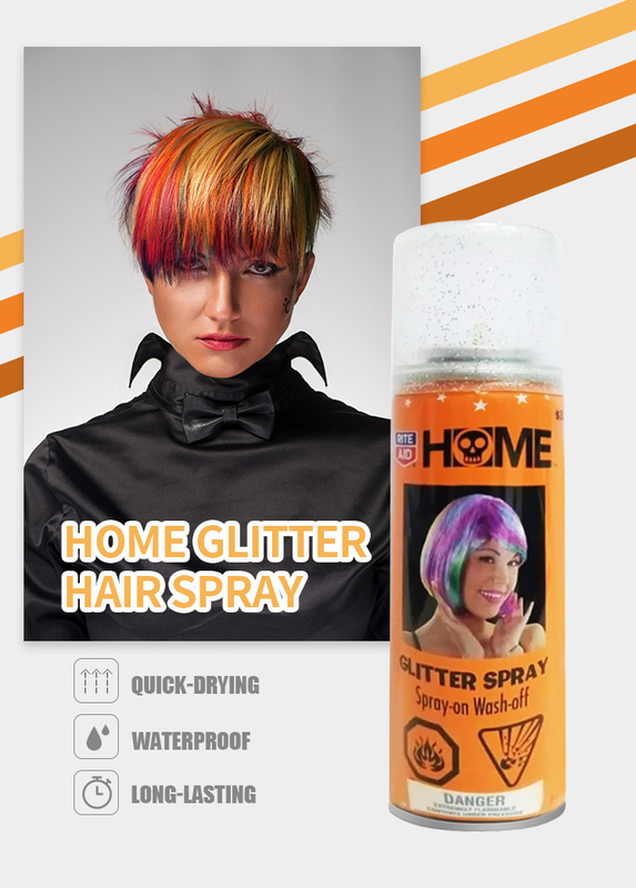 Fornitura per feste eco-friendly spray per capelli luminoso colore istantaneo lavabile per un aspetto elegante