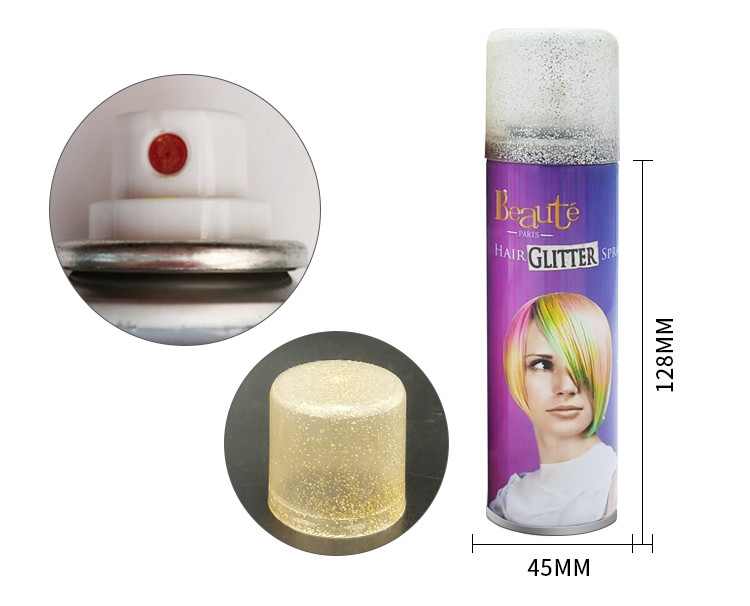 Colorato 150 ml spray per capelli luccicanti con luce Tenere capelli MSDS