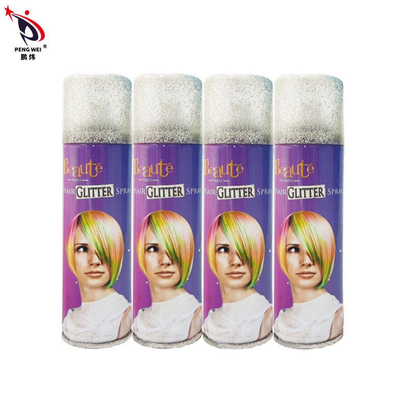 Colorato 150 ml spray per capelli luccicanti con luce Tenere capelli MSDS