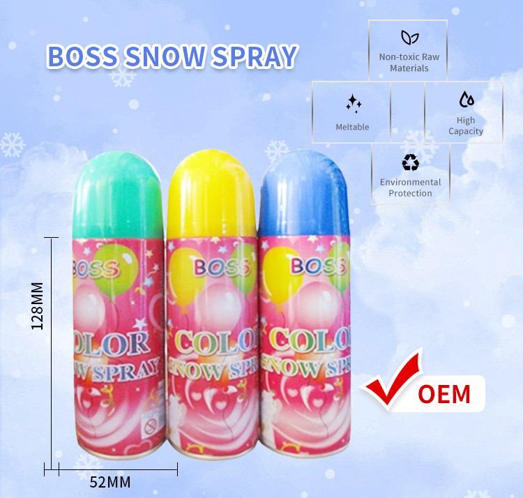 Spray per neve artificiale bianco o colorato 400ml Celebrazione del festival