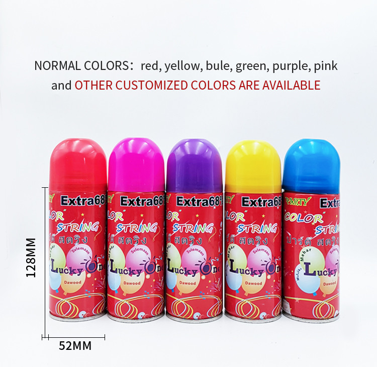 Sicuri colorati folli stringa spray Halloween scherzi non infiammabili