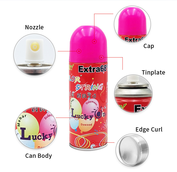 Sicuri colorati folli stringa spray Halloween scherzi non infiammabili